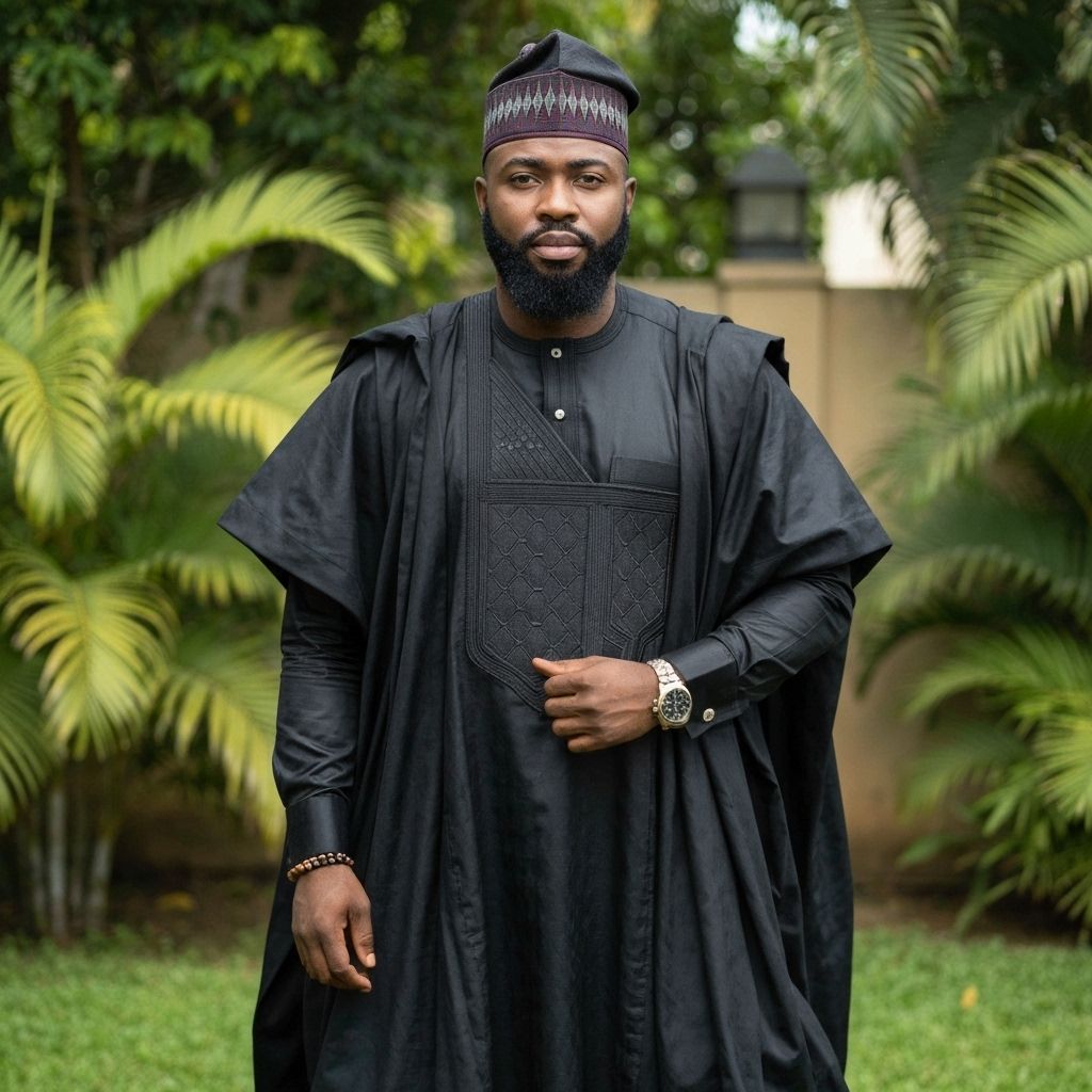 NNADI Luxury Native – Kaftan – Black