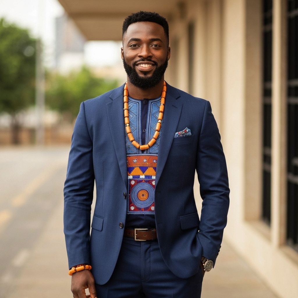 NNADI Luxury Native – Senator Suit – Navy