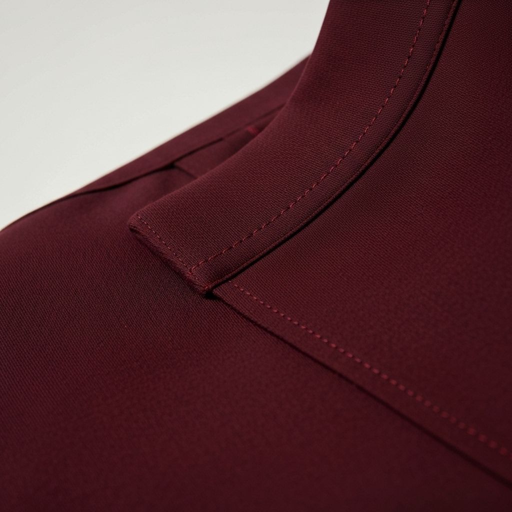 NNADI Luxury Native – Sleek Babariga – Burgundy Collar Detail